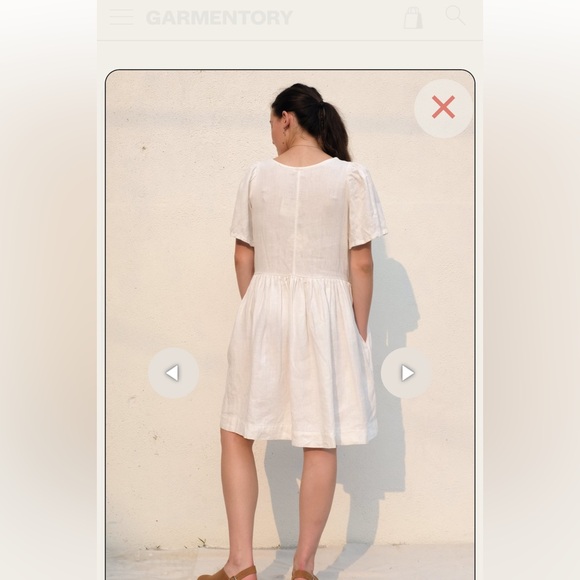 Shelter’s mini Agnes dress in white. 100% linen. Size small. - Picture 5 of 8